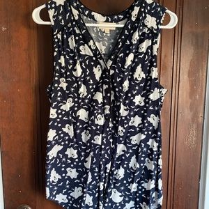 ModCloth Sleeveless Ghost Blouse